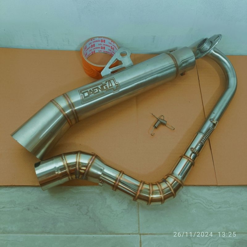 1set Daeng Sai4 Stainless 51mm Open Pipe Click 125i 150i 160 Pcx 160