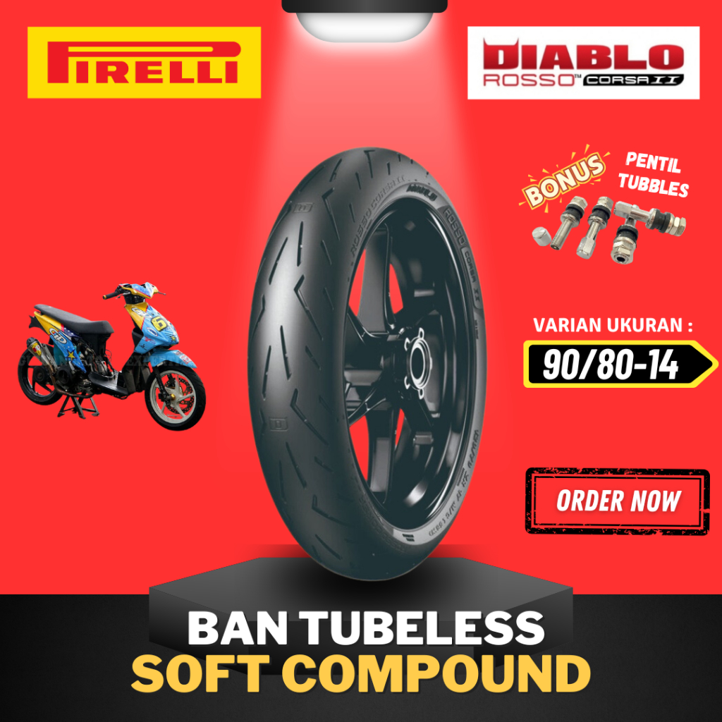 Pirelli DIABLO ROSSO CORSA 2 90 80 14 SOFT COMPOUND RING 14 SOFT