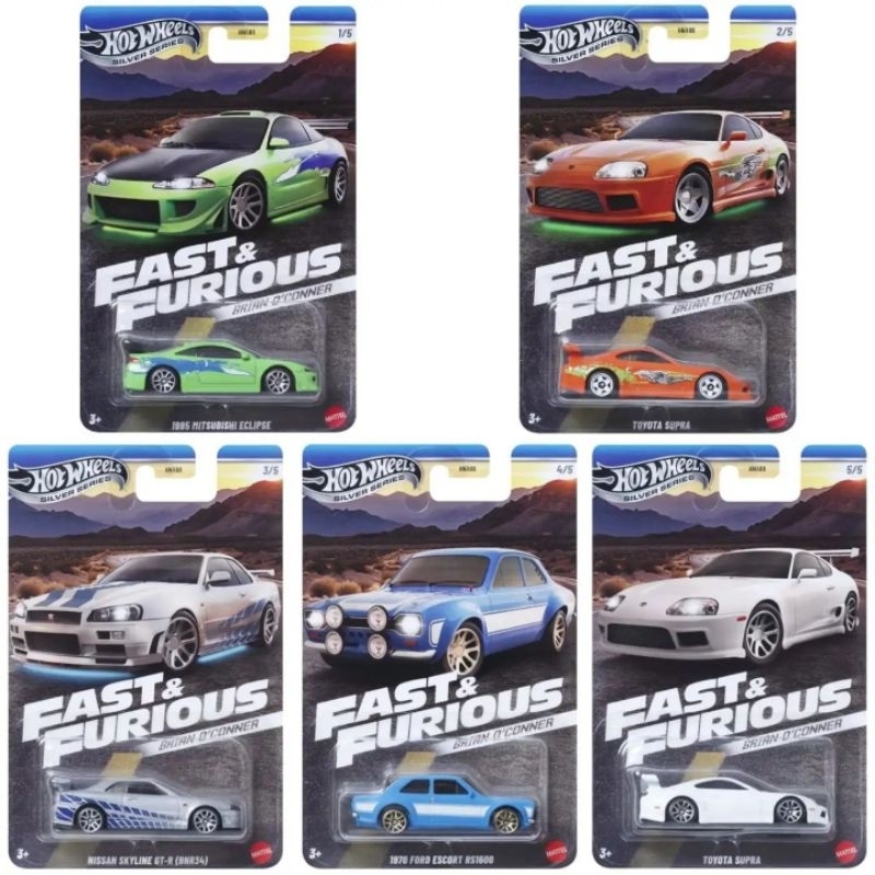 Hot Wheels BRIAN O CONNER Fast Furious Nissan Skyline GTR BNR34 R34 TOYOTA SUPRA MITSUBISHI
