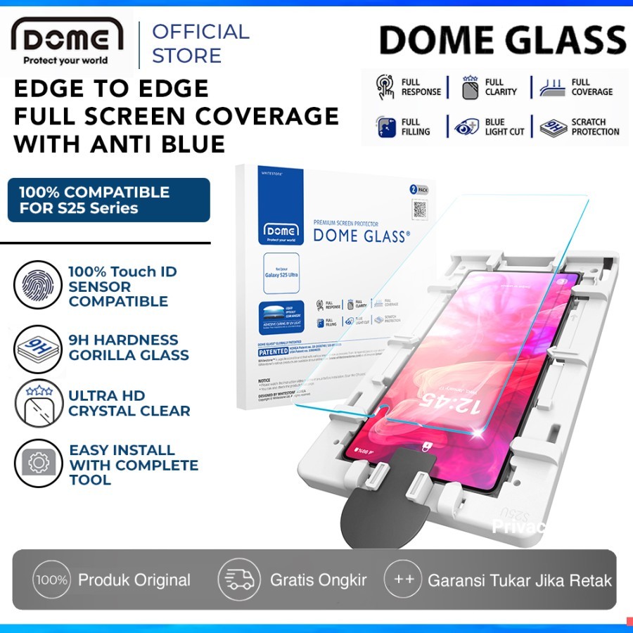 Whitestone Dome UV Tempered Glass Samsung Galaxy S25 Ultra S25 Plus