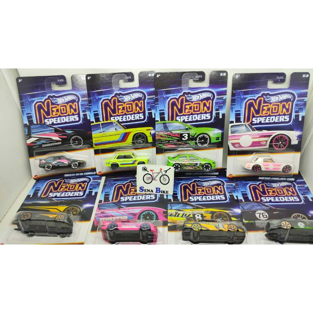 Hot Wheels Neon Speeders May Complete Set Pcs Complete AE