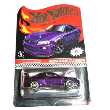 UNGU Hot Wheels RLC Nissan Skyline GT R R BNR Purple Open Hood