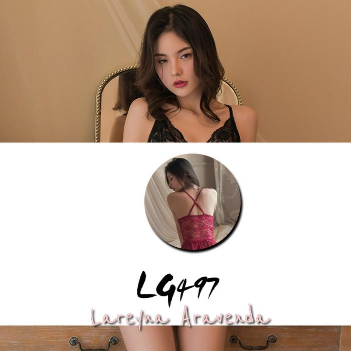 Lareyna Aravenda Lingerie Transparent Model Romantic Gown Lace
