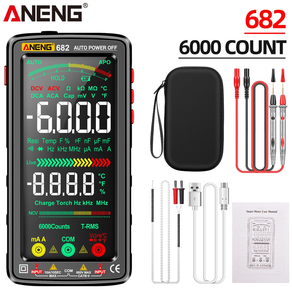 ANENG 681 Non Contact Rechargeable VA Reverse Display Multimeter Auto