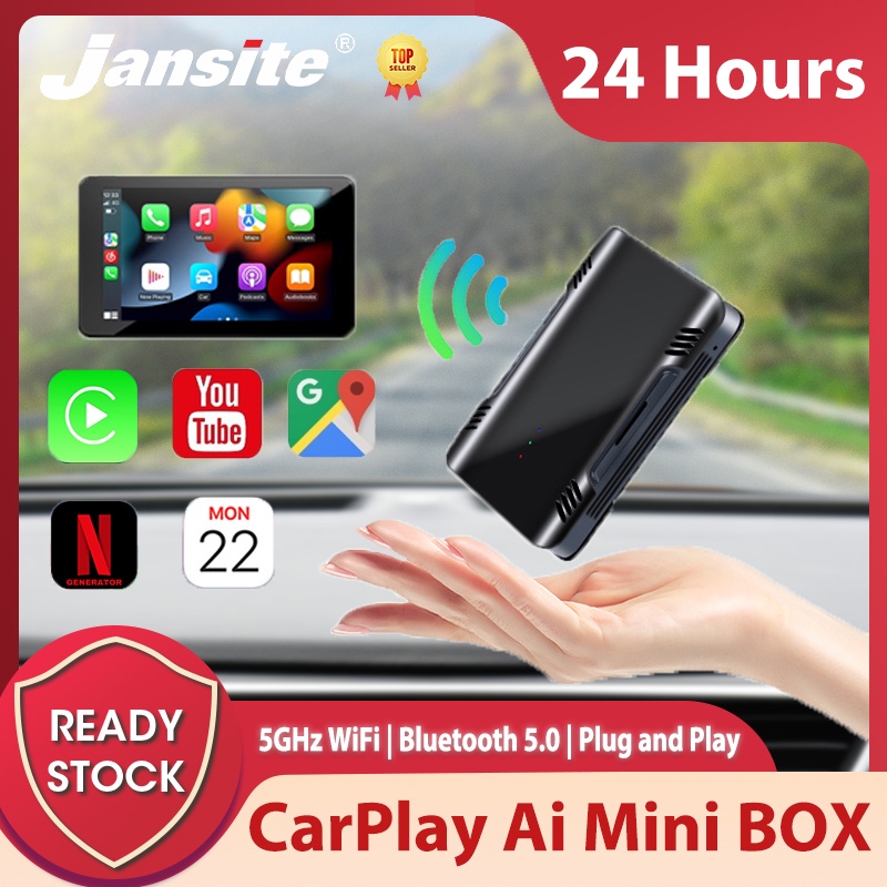 Carlin Kit Wireless Carplay Car Adapter Bluetooth USB Control Smart