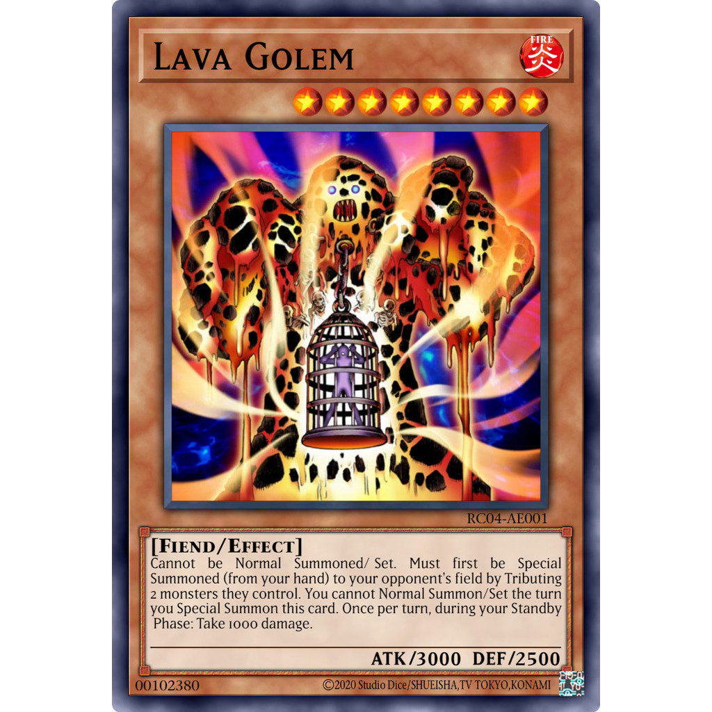 Mengyou Card Yu Gi Oh RC04 AE001 SR CR UTR SER ESR QCSER Lava Golem