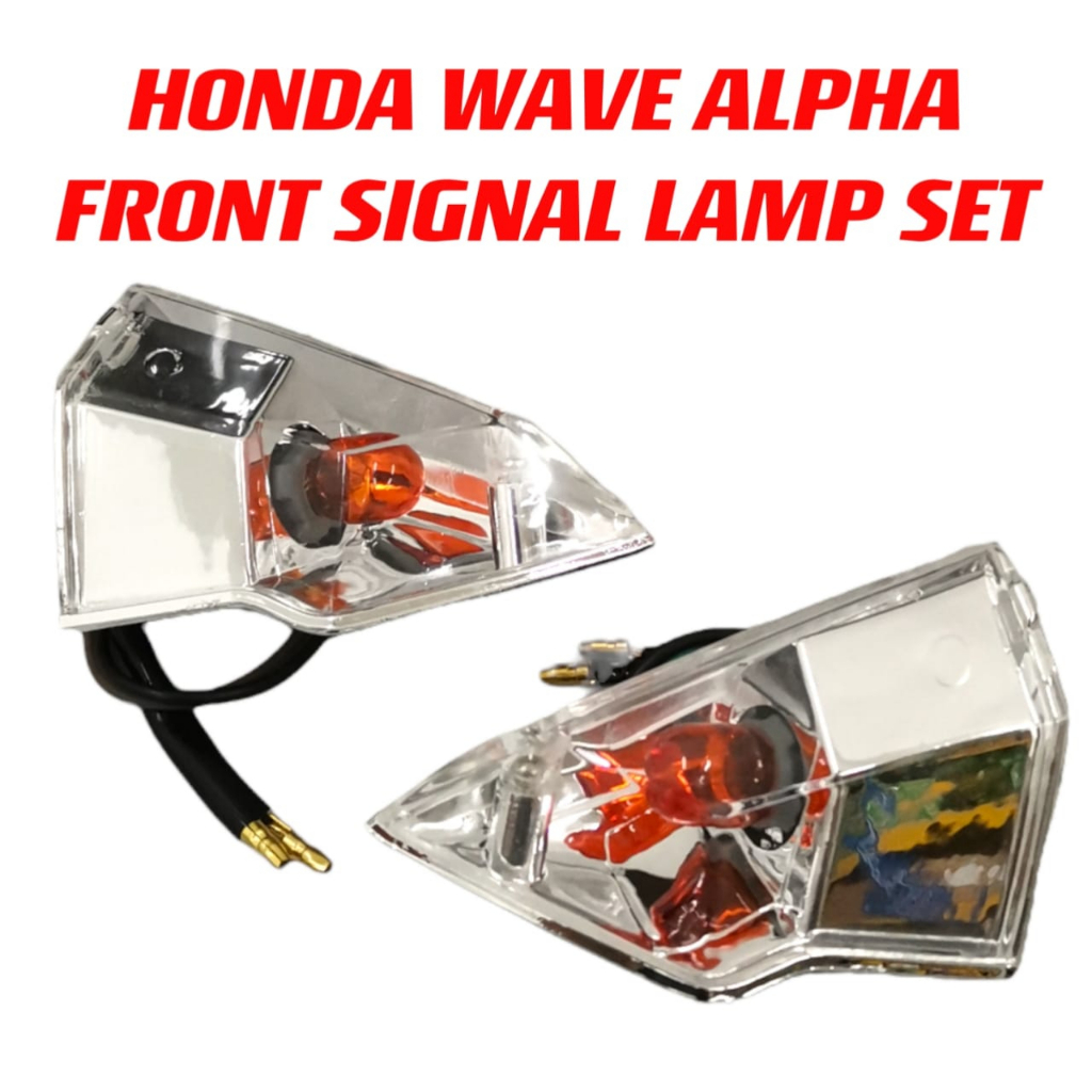 Honda WAVE ALPHA Front Siganl Lamp Set Winker Set Set Lampu Signal