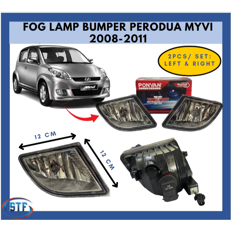 PERODUA MYVI 2008 2011 FOG LAMP BUMPER LEFT RIGHT SET Shopee Philippines