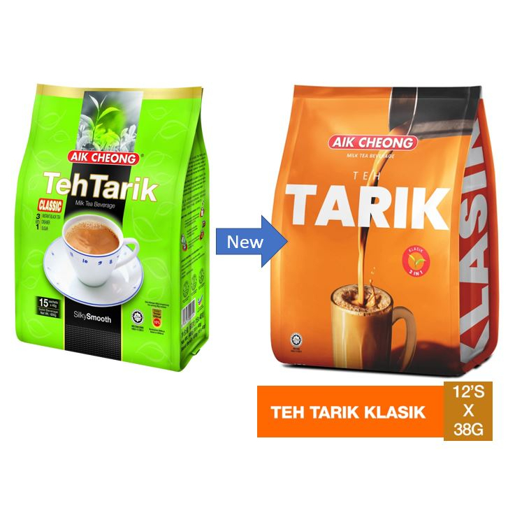 Aik CHEONG Teh Tarik 3in1 Classic 4in1 Halia Cham Combo 38g X 12s