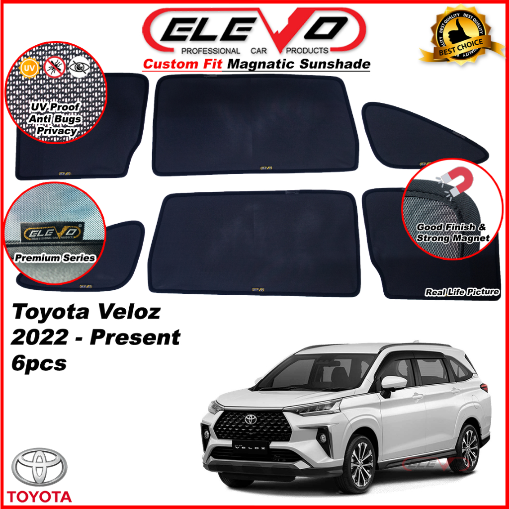 Elevo Toyota Veloz To Magnetic Custom Fit Sunshade Magnet