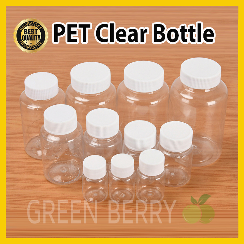 Screw Cap Wide Mouth Medicine Capsule Plastic Bottle Botol Plastik Ml