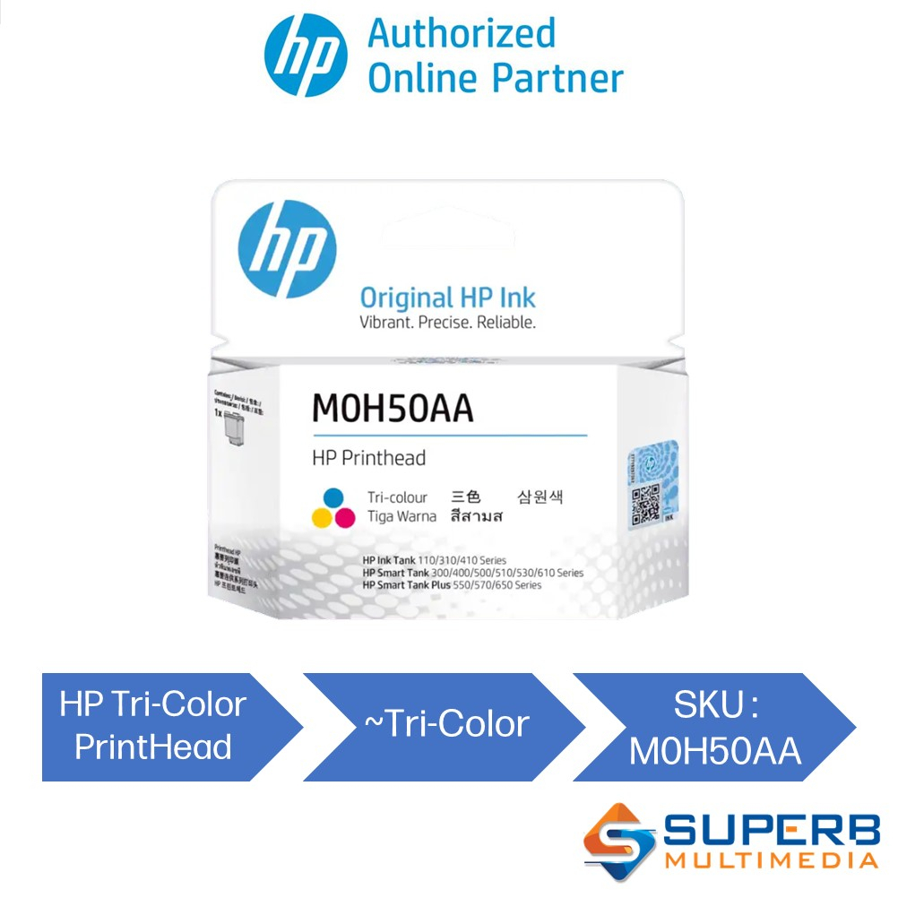 Hp M H Aa Tri Color Replacement Gt Printhead Shopee Philippines