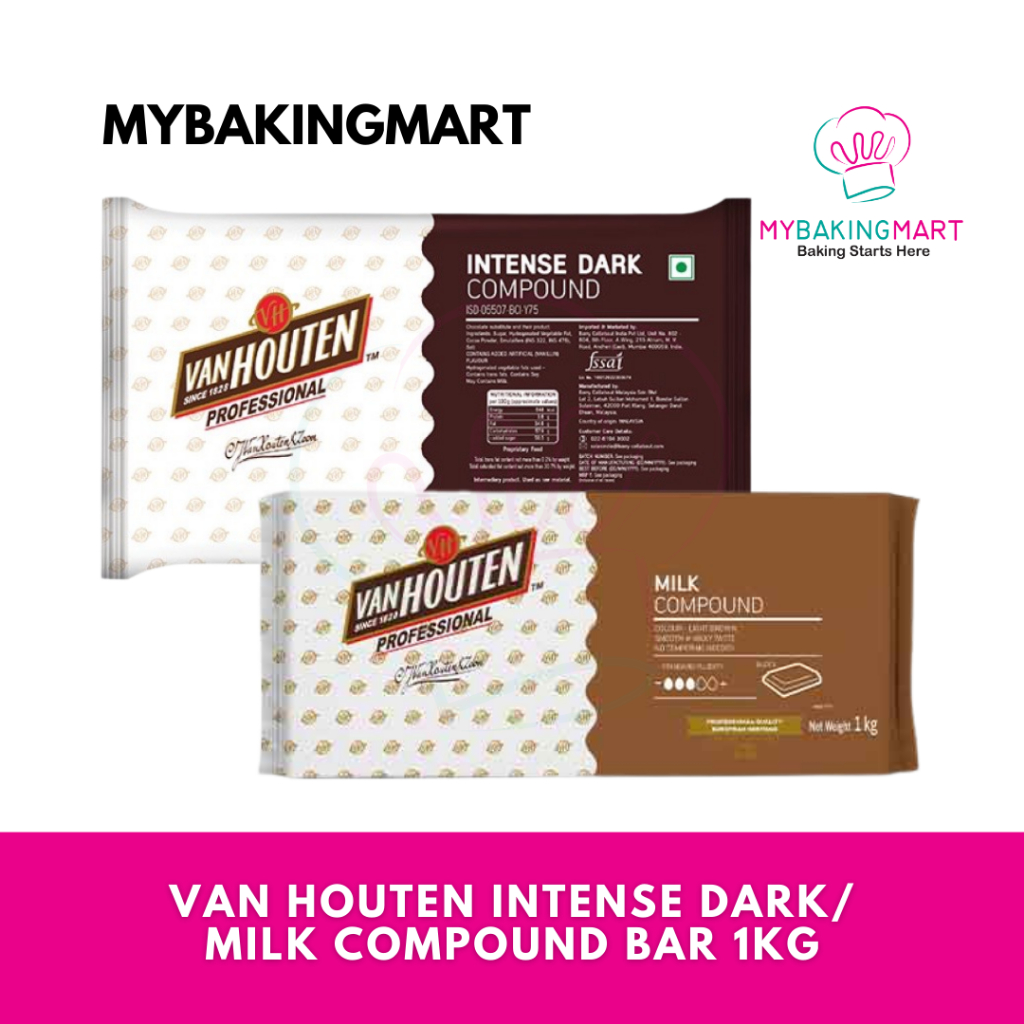 Van Houten Chocolate Compound Bar Kg Intense Dark Milk Chocolate