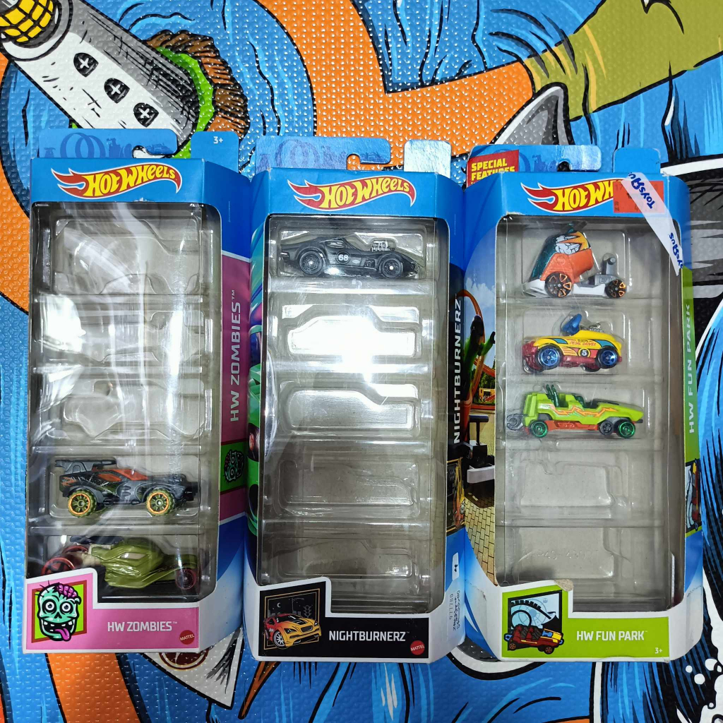 Hot Wheels Pack Hw Zombies Nightburnerz Hw Fun Park Shopee Philippines