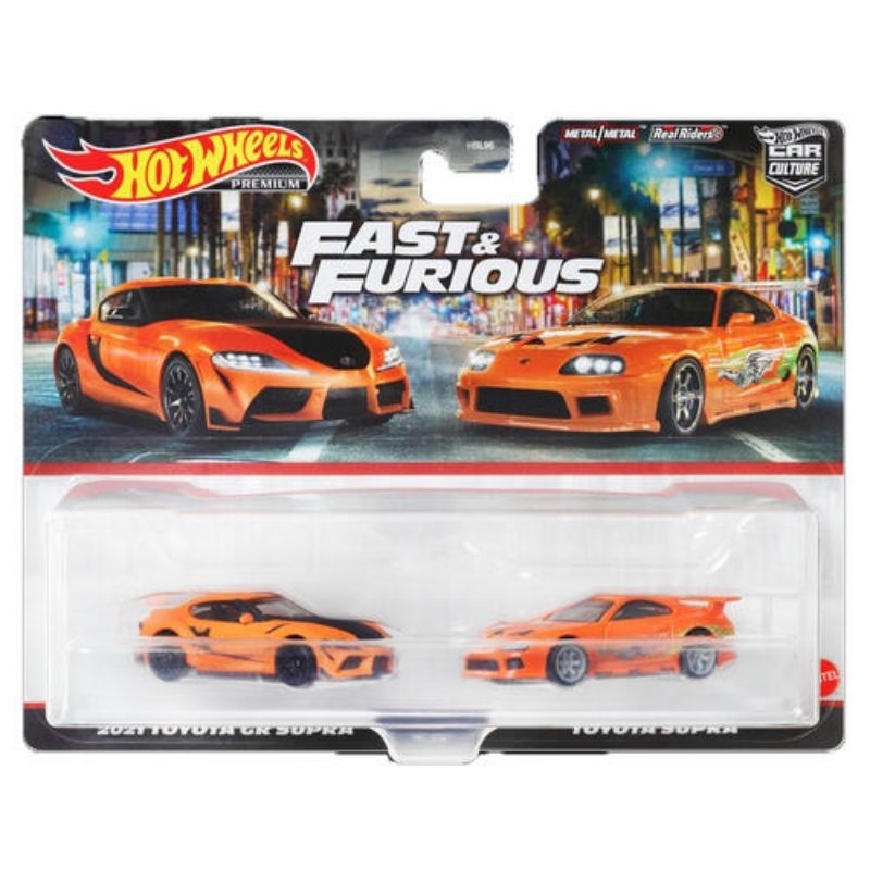 Hot Wheels Car Culture Fast Furious Twin Pack Toyota Gr Supra And Toyota Supra Brand New