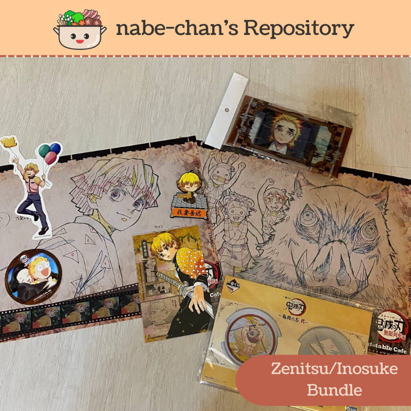 Zenitsu Inosuke Bundle Set C Kimetsu No Yaiba Demon Slayer Merch