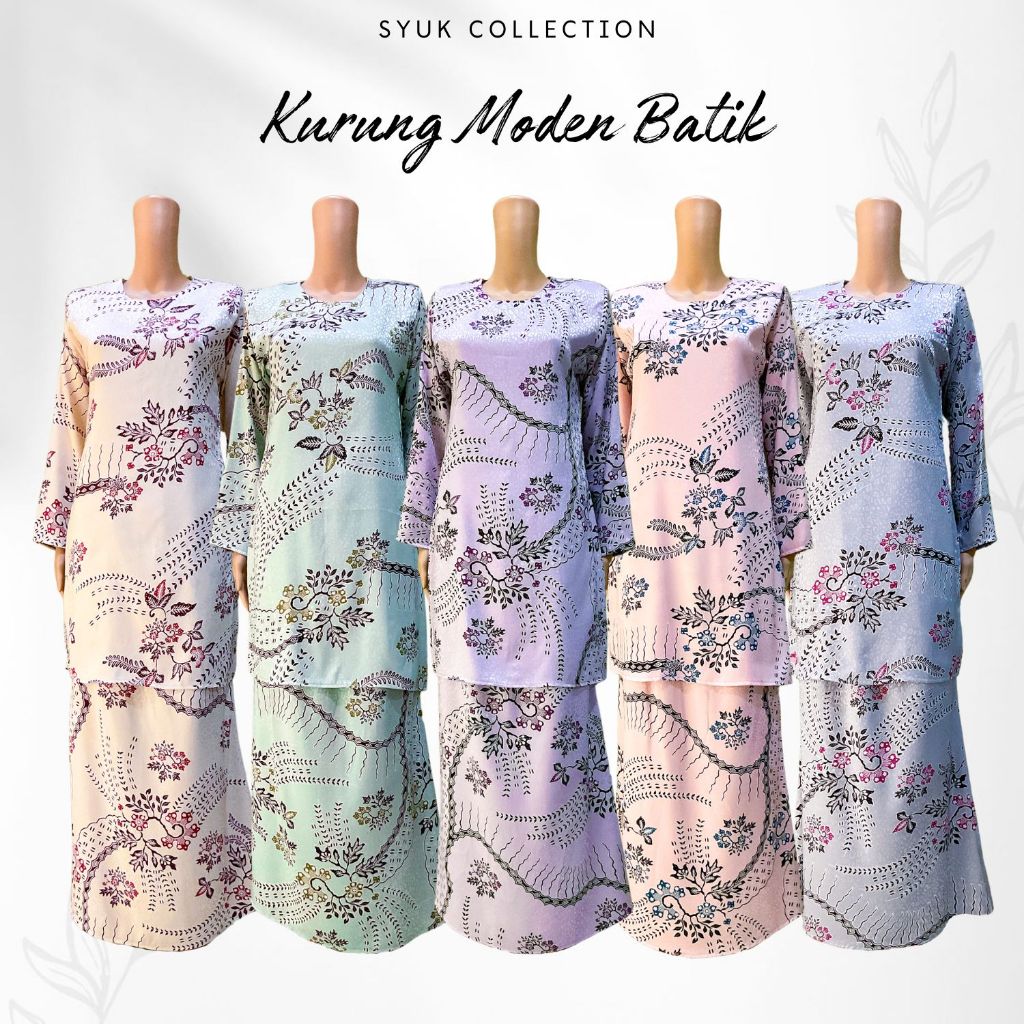 Baju Kurung Moden Batik Exclusive Material Sutera Jacquard Kmd Latifa