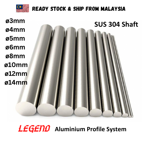 304 Rod Stainless Steel Shaft SS304 Round Bar 3mm 4mm 5mm 6mm 8mm 10mm