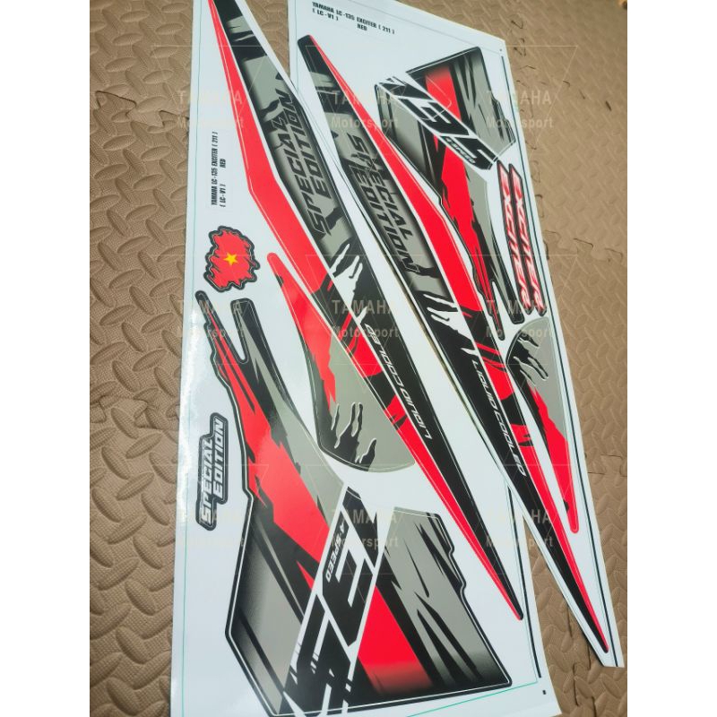 Yamaha Lc V Body Cover Stripe Sticker Exciter Special Edition