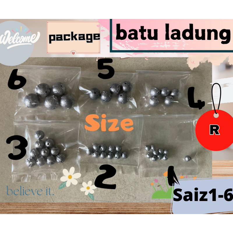 Value Pack Batu Timah Ladung Pancing Fishing Lead Sinker RS Pakej