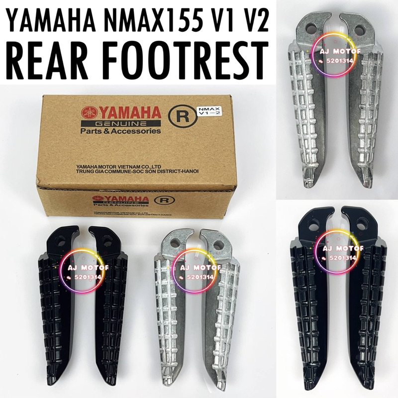 Yamaha Nmax Nmax V V Rear Footrest Set Colour Silver Black Pijak