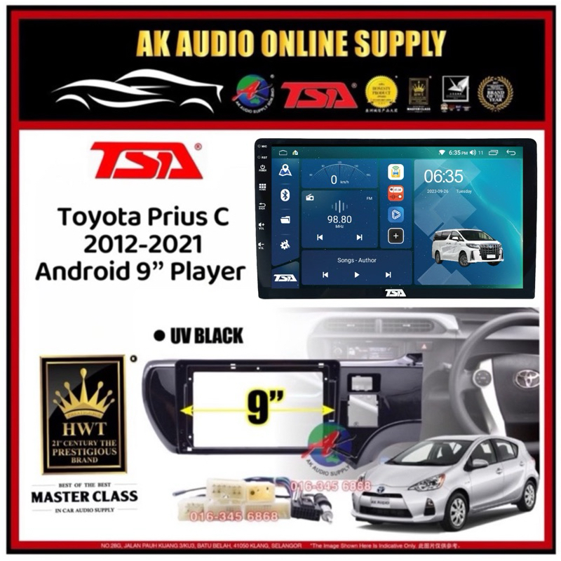 Gb Tsa Toyota Prius C Android Inch Dsp Qled