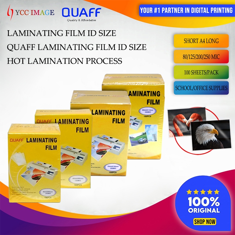 Quaff Id Size Laminating Film Small Size Micron Laminating