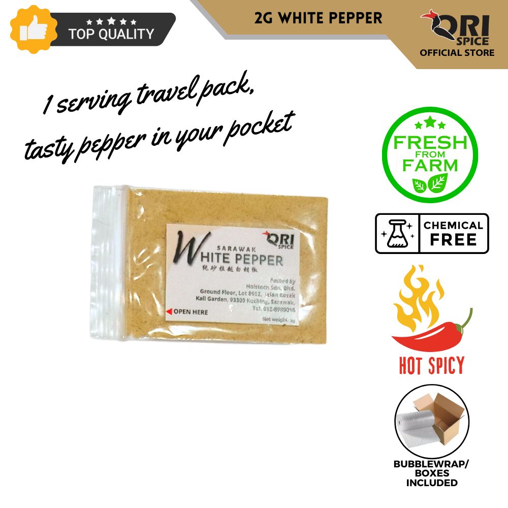 Orispice G Pure Sarawak White Pepper Powder Vacumm Pack Serbuk