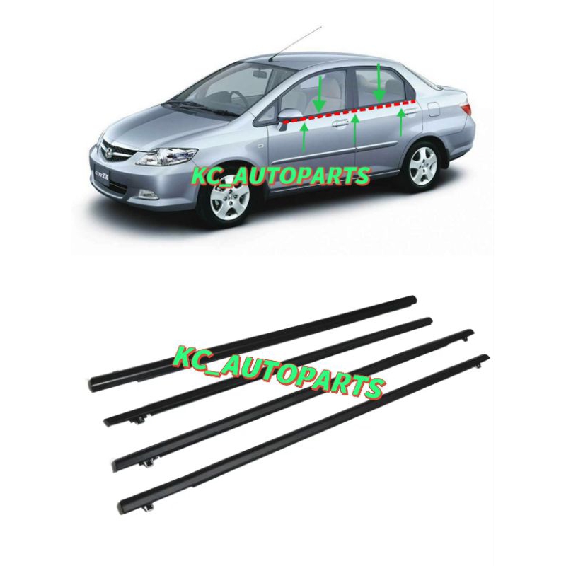 Honda City Sel Door Glass Moulding Lining Rubber Outer