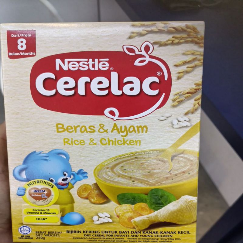 Nestle Cerelac Infant Cereal With Milk Rice Chicken 250g Shopee