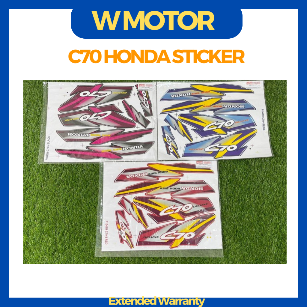 Moritaka Honda C Body Cover Set Sticker Red Blue Black Shopee