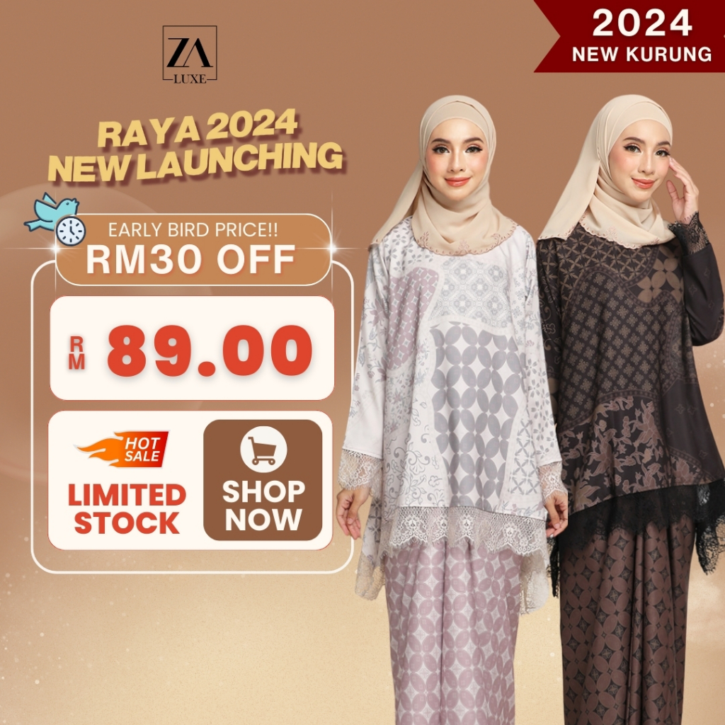 Zoe Arissa Baju Kurung Moden Raya Carina Kurung Pario Kaftan