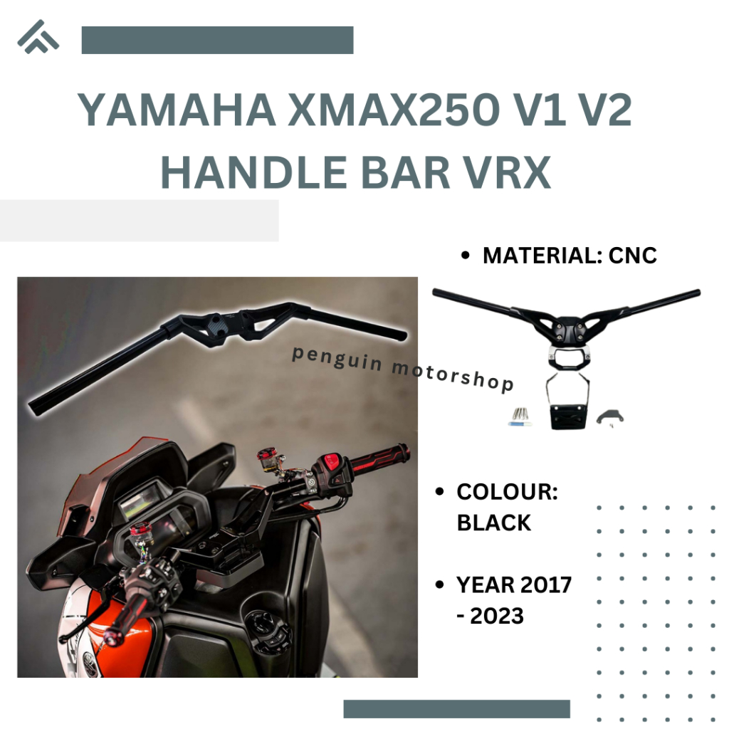 YAMAHA XMAX250 XMAX 250 V1 V2 CNC HANDLE BAR NAKED HANDLEBAR MOTOR