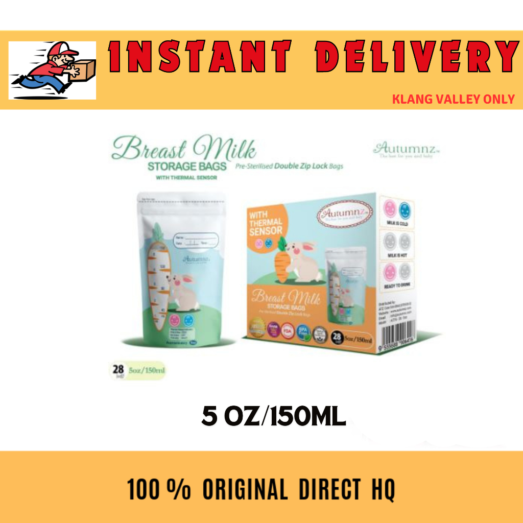 INSTANT DELIVERY AUTUMNZ WITH THERMAL SENSOR BREAST MILK STORAGE BAGS