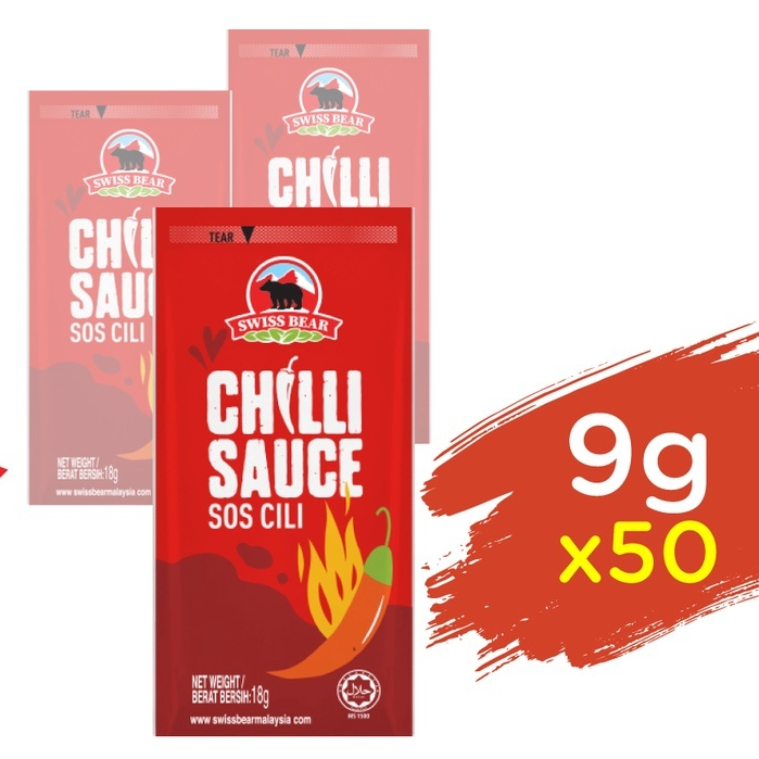 Swiss Bear Chilli Sauce Sachet 9g 50 Pcs Shopee Philippines