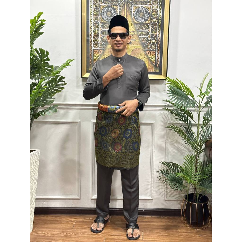 CODE TB26 BAJU MELAYU PESAK S XL DARK GREY BAJU MELAYU CEKAK MUSANG