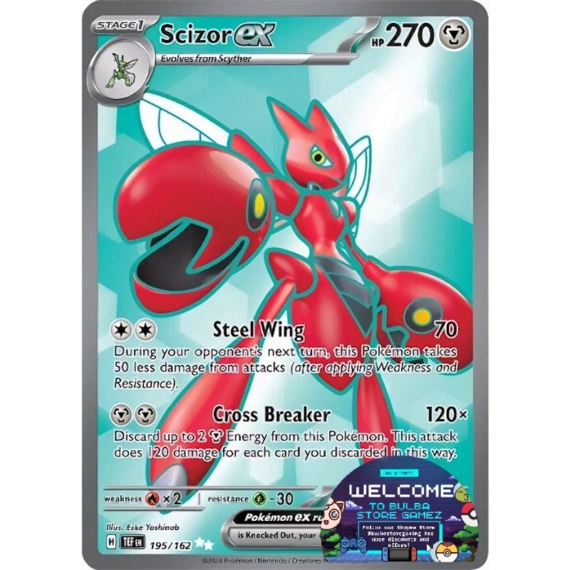 Scizor Ex 195 162 SV05 Temporal Forces TEF Pokémon TCG Card Game