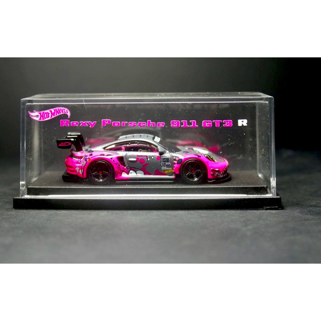 Hot Wheels Rexy Porsche GT R Nardo Gray Pink Floro CUSTOM