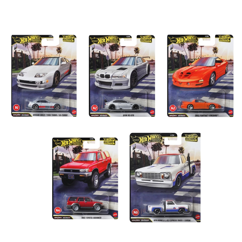 Hot Wheels Premium Boulevard 141 145 Set Of 5 GJT68 958F 2026