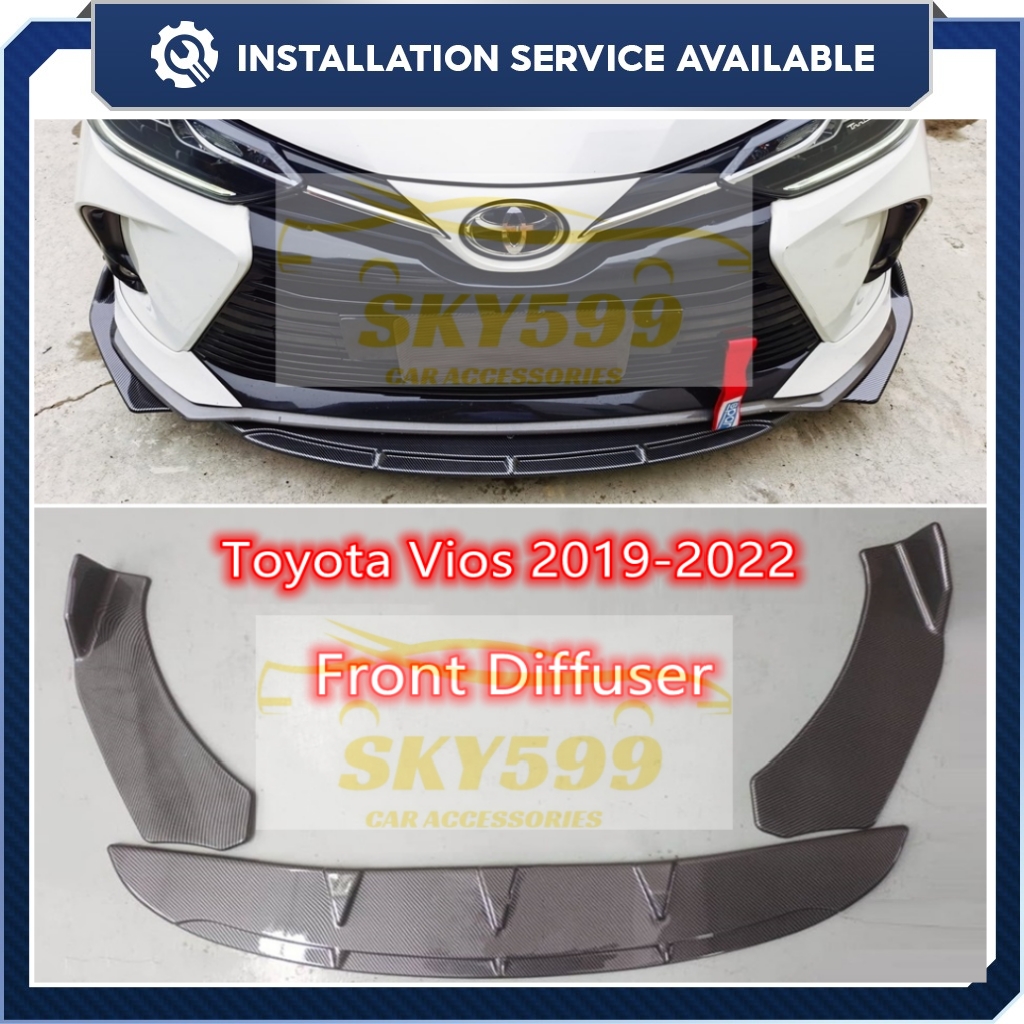 Toyota Vios Front Bumper Diffuser Lip Wrap Angle Splitters