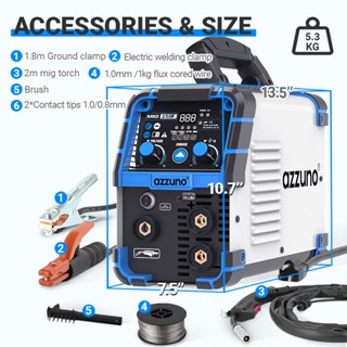 Azzuno Welding Machine Inverter In Mig Tig Mma Gasless Welding