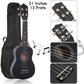 21 Ukelele Soprano 4 Strings Spruce Basswood Guitar Ukulele With