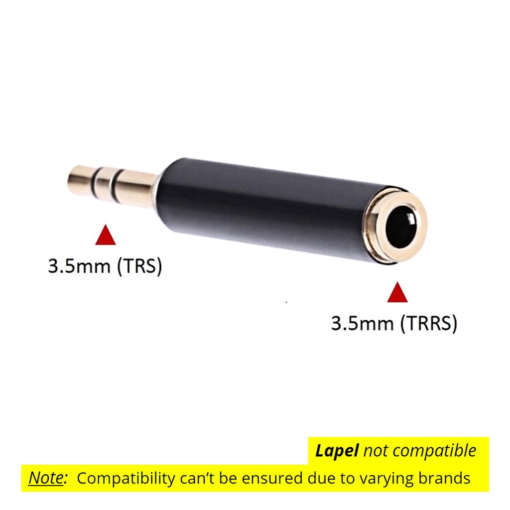 3 5mm TRS 3 Pole Male To TRRS 4 Pole Female Audio Adapter Shopee