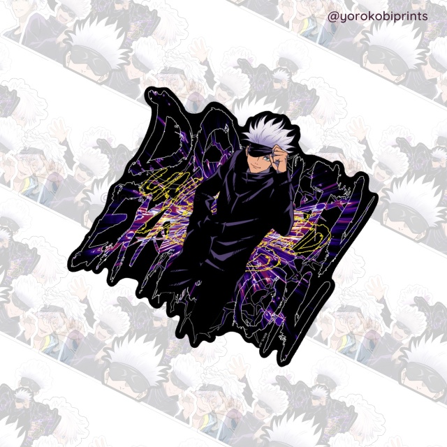 Satoru Gojo Jujutsu Kaisen Peeker Icon Waterproof Laminated