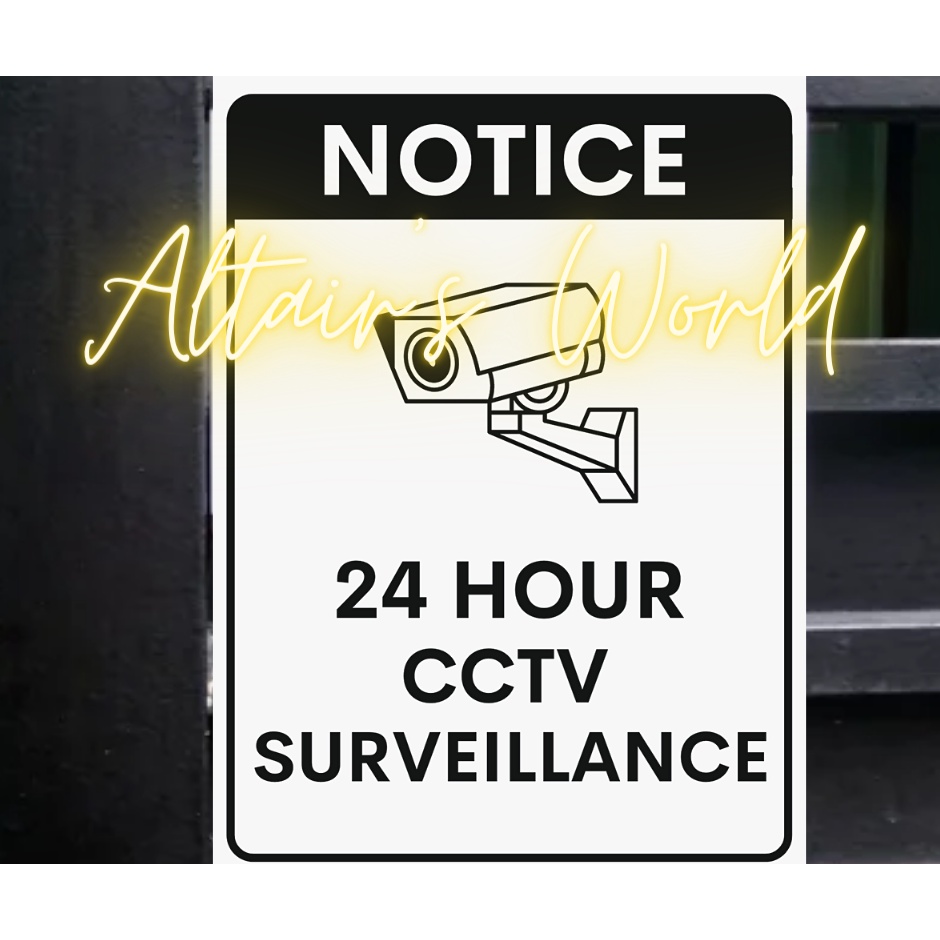 Cctv Signage Warning Cctv Protected Signage Aesthetic Laminated