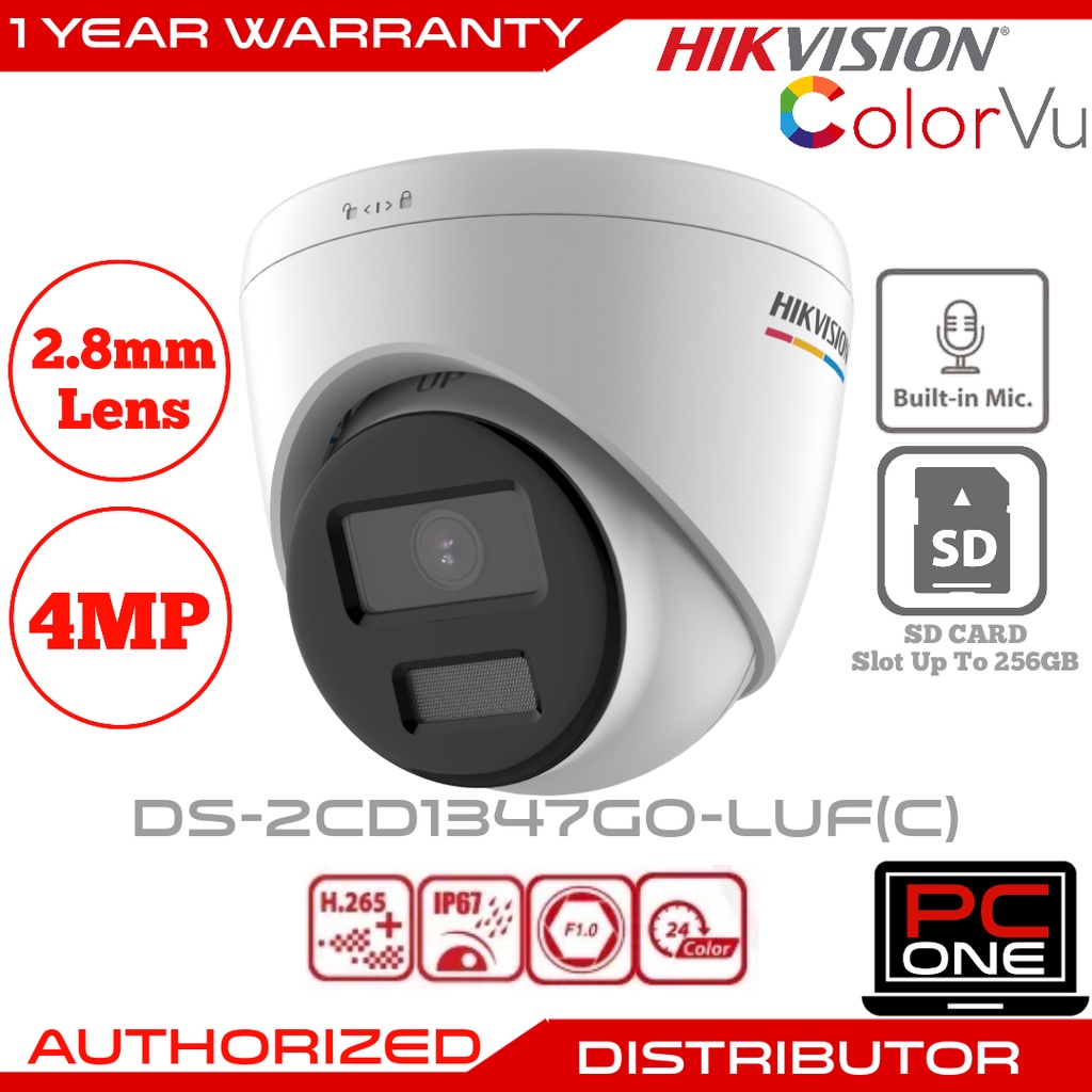 Hikvision Colorvu Lite Ds Cd G Luf C Mp Ip Turret Ipc Shopee