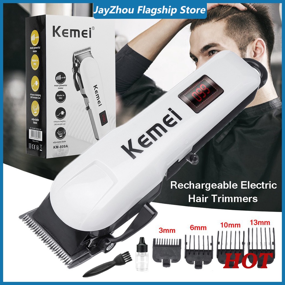 Kemei Clipper Hair Clipper Trimmer Razor Mesin Rambut Rechargeable