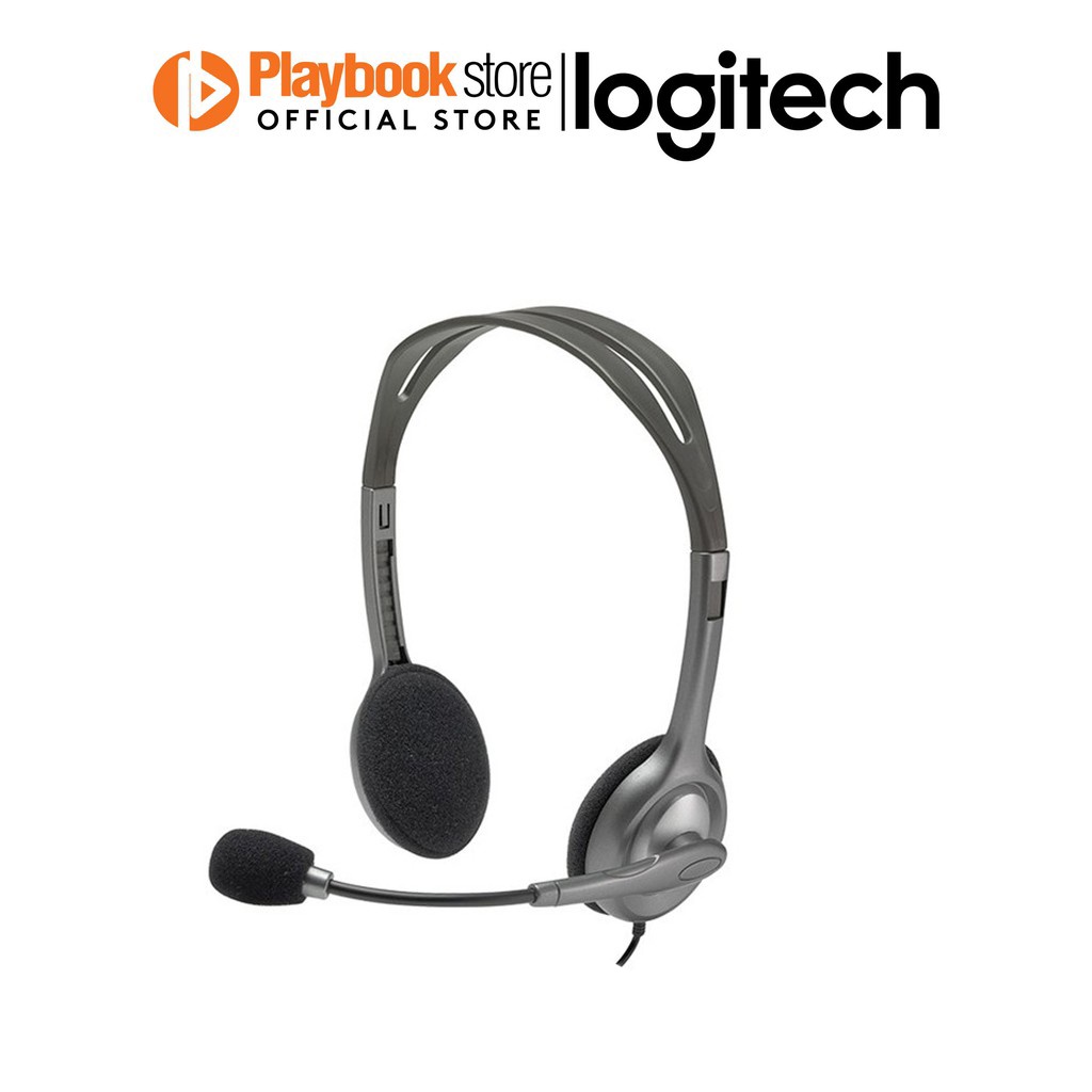 Logitech H Stereo Headset Unidirectional Adjustable Headband Mm