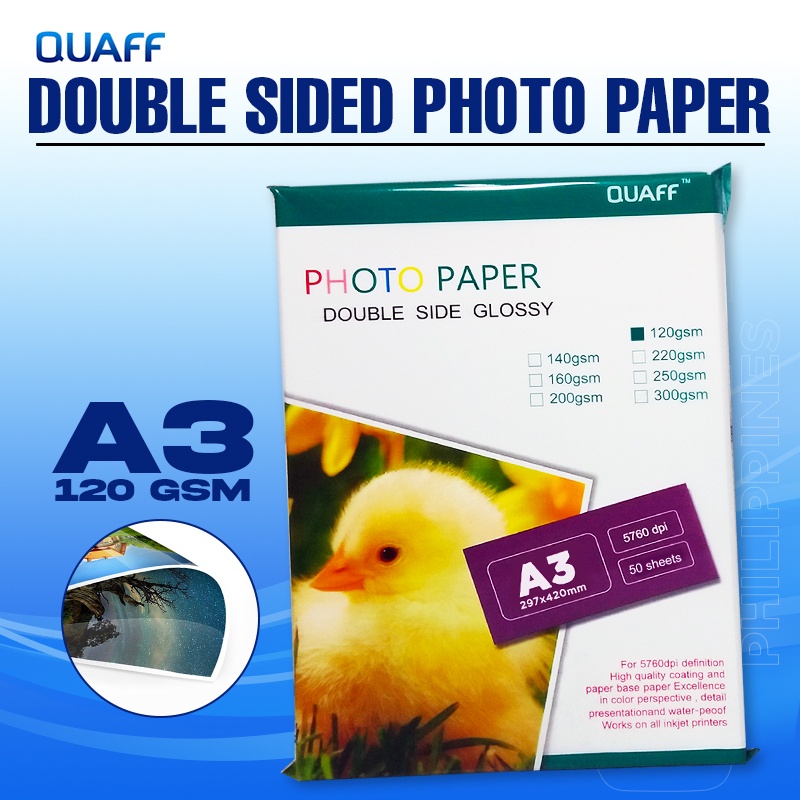 Quaff Double Sided Glossy Photo Paper A Size Sheets Shopee