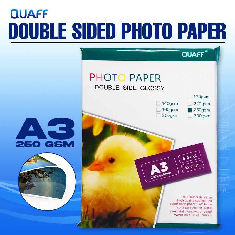 Quaff Double Sided Glossy Photo Paper A Size Sheets Shopee